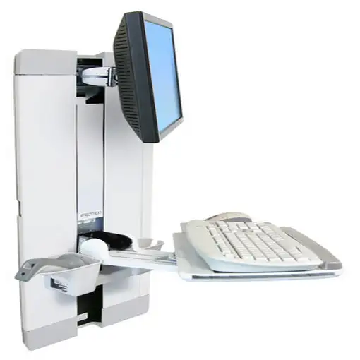 Ergotron StyleView Vertical Lift, Patient Room 61 cm (24") Pared Blanco