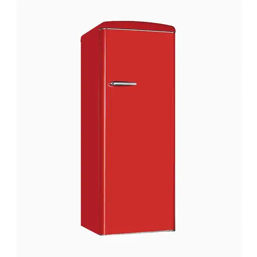 Exquisit RKS325-V-H-160E frigorífico Independiente 225 L Rojo, Acero inoxidable