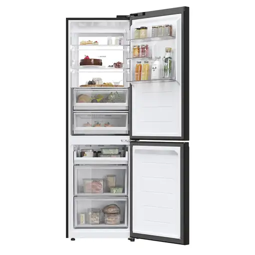 Frigorífico Combi negro, 192.5x59.5x68.5cm, 2D 60 Series 7 PRO HDR7619DNGB HAIER