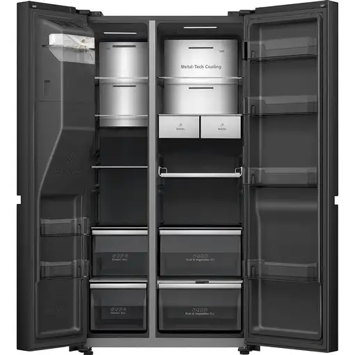 Hisense RS9P628GPFE nevera puerta lado a lado Independiente 614 L Negro