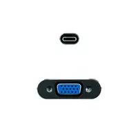 Nanocable Conversor USB-C a VGA, USB-C/M-VGA/H, Aluminio, Gris, 10 cm