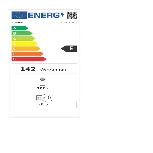 Hisense RL3K370SAIE frigorífico Independiente 372 L Acero inoxidable