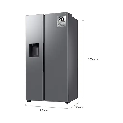 Samsung Series 8 Frigorífico Americano Bespoke AI 178cm 634L Clase C Inox RS80F66K