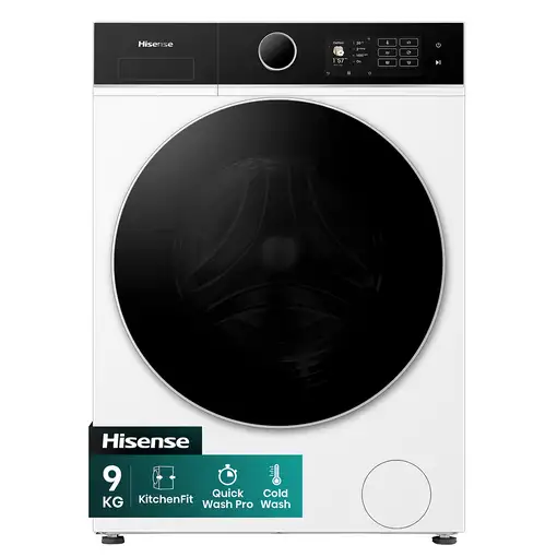 Lavadora carga frontal 9 kg 1310 RPM Blanco WF5I9043BWFS HISENSE Lavadora carga frontal 9 kg 1310 RPM Blanco WF5I9043BWFS HISENSE