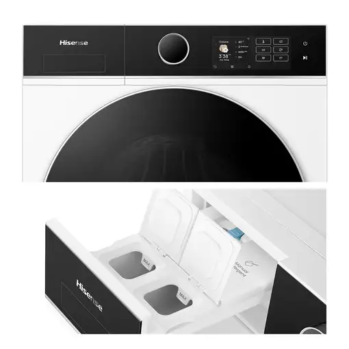 Lavadora carga frontal 10.5 kg 1310 RPM Blanco 20015295 HISENSE