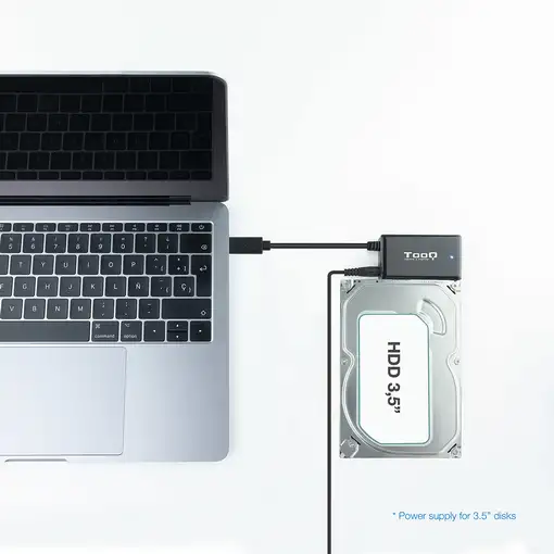 TooQ TQHDA-02C base de conexión para disco duro USB 3.2 Gen 1 (3.1 Gen 1) Type-C N