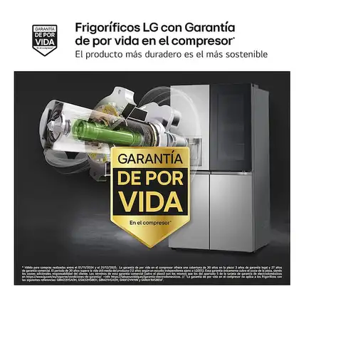 LG GMK960PY2E nevera puerta lado a lado Independiente 646 L Acero inoxidable