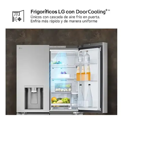 LG GMF961PY3E nevera puerta lado a lado Independiente 645 L Acero inoxidable
