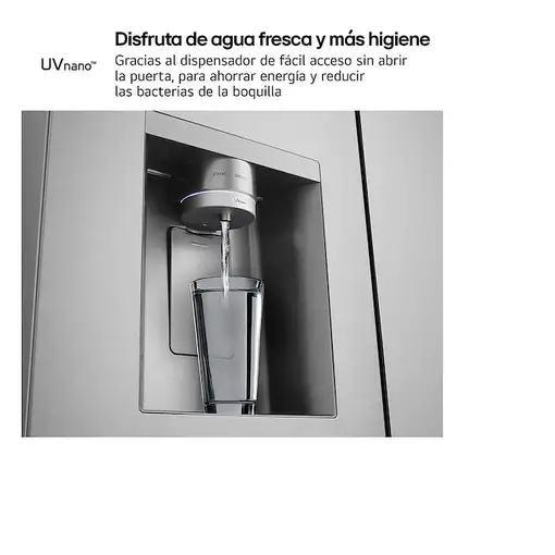 LG GMF961PY3E nevera puerta lado a lado Independiente 645 L Acero inoxidable