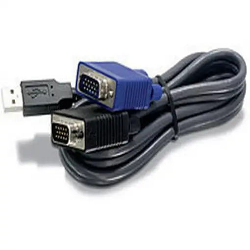 Trendnet 1.8m USB/VGA cable para video, teclado y ratón (kvm) Negro 1,8 m