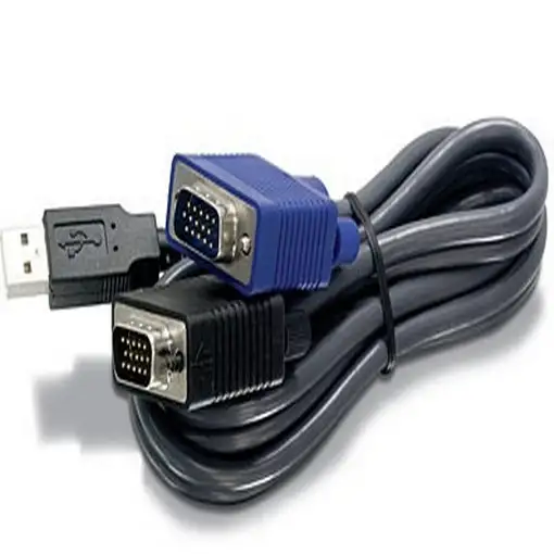 Trendnet 2.8m USB/VGA KVM cable para video, teclado y ratón (kvm) Negro 2,8 m