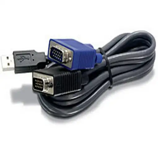Trendnet TK-CU15 cable para video, teclado y ratón (kvm) Negro 4,5 m