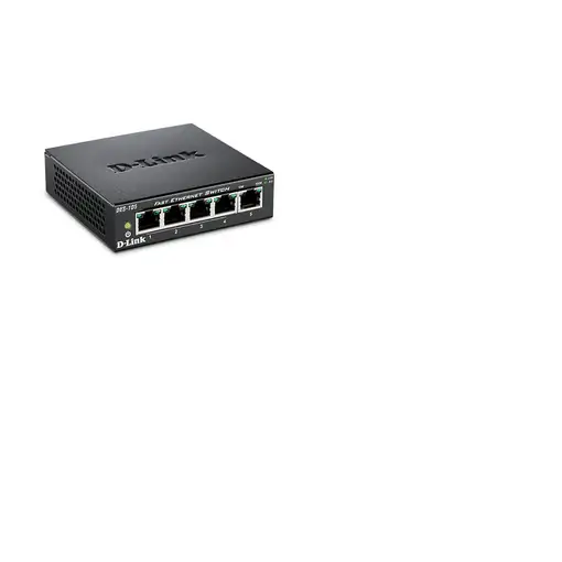 D-Link DES-105 switch No administrado Negro