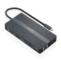 AISENS USB-C Dock 12 En 1, USB-C a 2xHDMI, 1xDisplayport, 1xRJ45, 4xUSB-A, 1xUSB-C