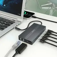 AISENS USB-C Dock 12 En 1, USB-C a 2xHDMI, 1xDisplayport, 1xRJ45, 4xUSB-A, 1xUSB-C