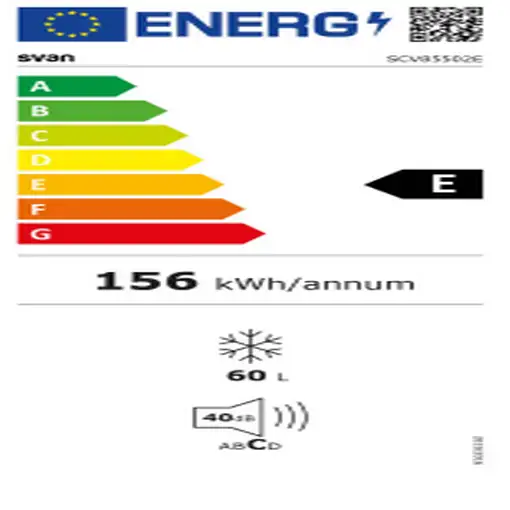 SVAN SCV85502E congelador Congelador vertical Independiente 60 L E Blanco