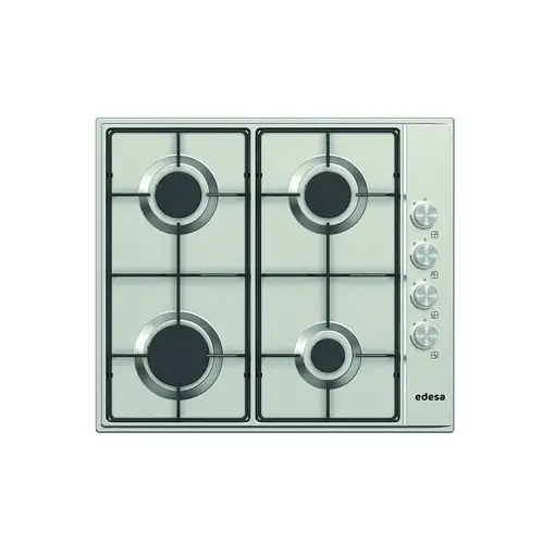 Placa de Gas Natural con 4 Fuegos, inox, EGX-6041 TI N EDESA