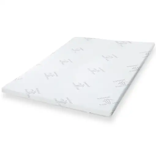 The White Stone Sobrecolchón 180x190 cm de Látex Natural, Desenfundable 5 cm