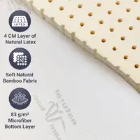 Topper de Látex Natural 80x190 | Bambú transpirable, desenfundable