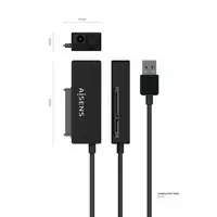AISENS Adaptador ASE-35A01B SATA a USB-A USB 3.0/USB3.1 GEN1 para Discos Duros 2.5