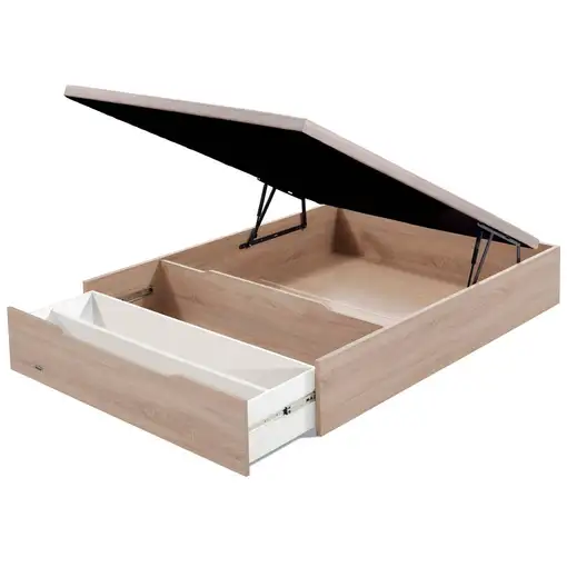 Pack Flex Nimbus + Madera 25 Zapatero NATURAL + Almohada/s (90x200 - Natural)