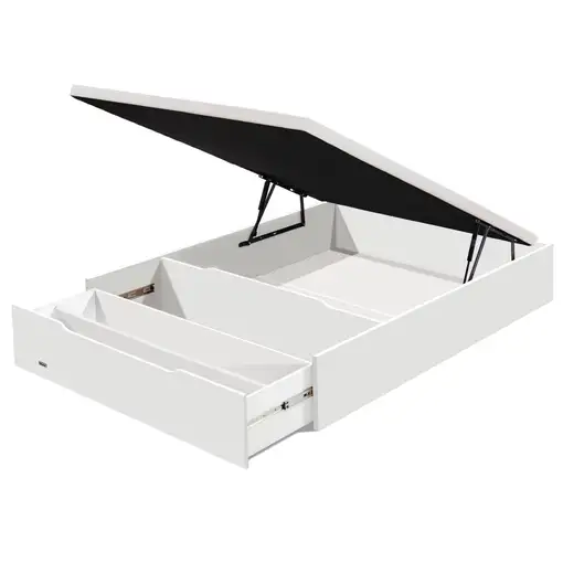 Pack Flex Nimbus + Madera 25 Zapatero BLANCO + Almohada/s (160x200 - Blanco)