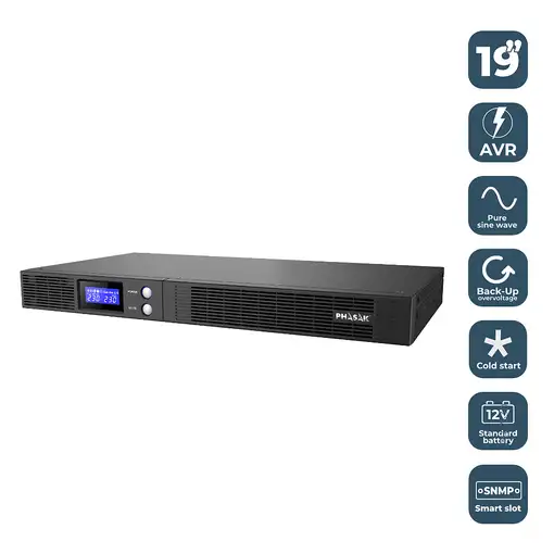 Phasak SAI Protekt Rack Slim 1U Interactivo 1500 VA - PH 7541