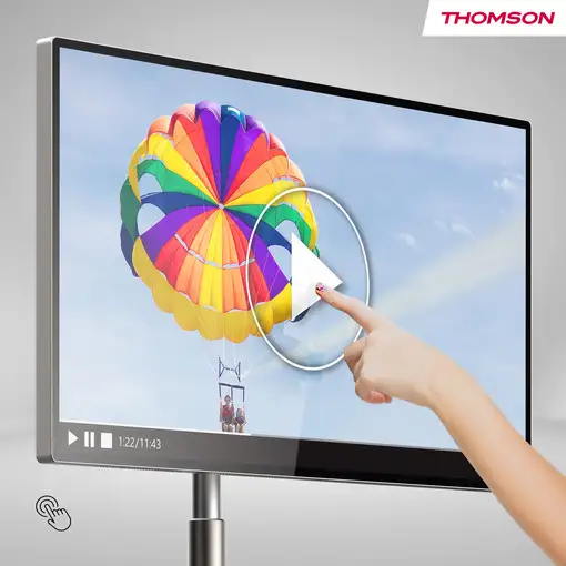 TV 32" portátil Thomson, táctil, Android, batería 4h, antena, Quad Core 1.8 GHz.