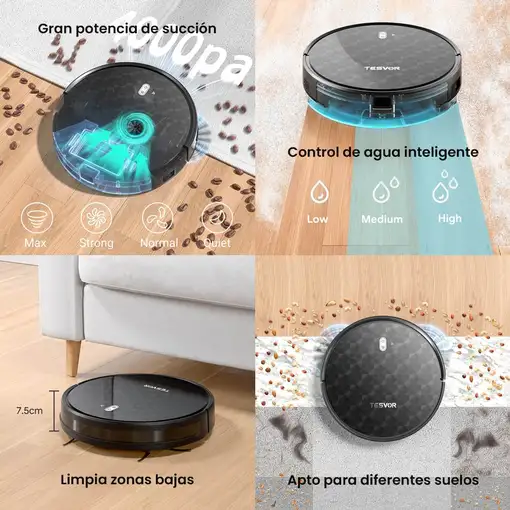 Robot aspirador, 4000 Pa, M1 Pro TRESVOR