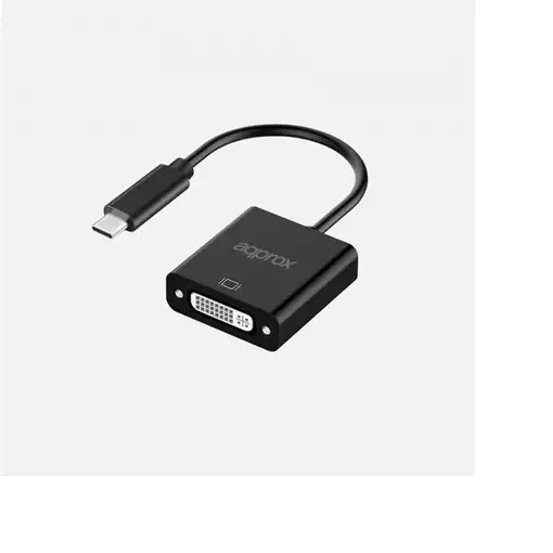 Approx APPC51 adaptador de cable de vídeo 0,13 m USB Tipo C DVI Negro