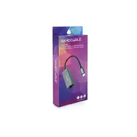 Nanocable Conversor USB-C a Ethernet Gigabit 10/100/1000 Mbps, Aluminio, Gris, 15