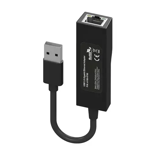 AISENS Conversor USB 3.0 a Ethernet Gigabit 10/100/1000 Mbps, Negro, 15 cm