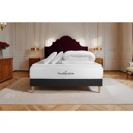 Pack cama completa - Colchón 140x190cm + Somier con láminas (kit) + 2 almohadas +