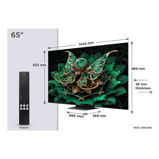 TCL 65C7K Televisor 165,1 cm (65\) 4K Ultra HD Smart TV Wifi Metálico 2600 cd / m²