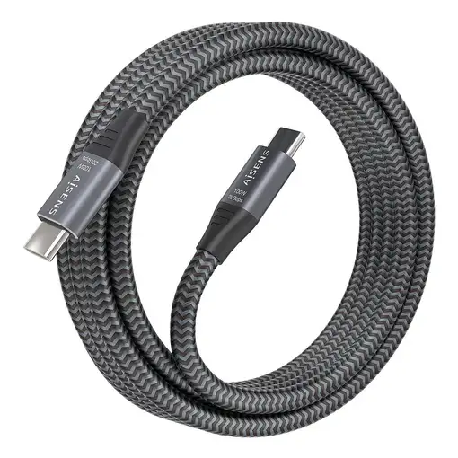 AISENS Cable USB 3.2 Gen2x2 Aluminio 20Gbps 8K@30Hz 5A 100W E-Mark, Tipo USB-C/M-U