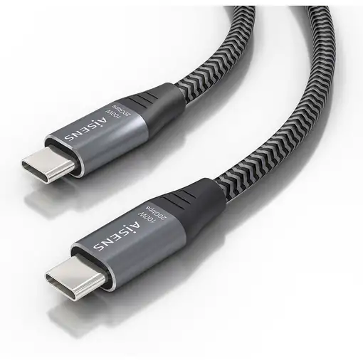 AISENS Cable USB 3.2 Gen2x2 Aluminio 20Gbps 8K@30Hz 5A 100W E-Mark, Tipo USB-C/M-U
