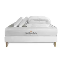 Pack cama completa - Colchón 200x200cm + Somier con láminas (kit) + 2 almohadas +