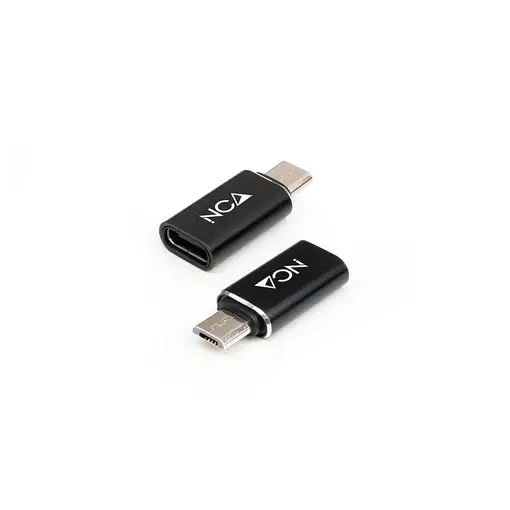 Nanocable Adaptador Micro USB a USB-C, Micro B/M- USB-C/H, Negro