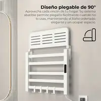 Yoevu- Toallero eléctrico blanco, 100W, pantalla LCD táctil, control WiFi y Alexa