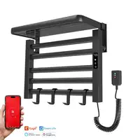 Yoevu- Toallero eléctrico negro, 100W, pantalla LCD táctil, control WiFi y Alexa