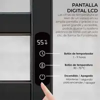 Yoevu- Toallero eléctrico negro, 100W, pantalla LCD táctil, control WiFi y Alexa