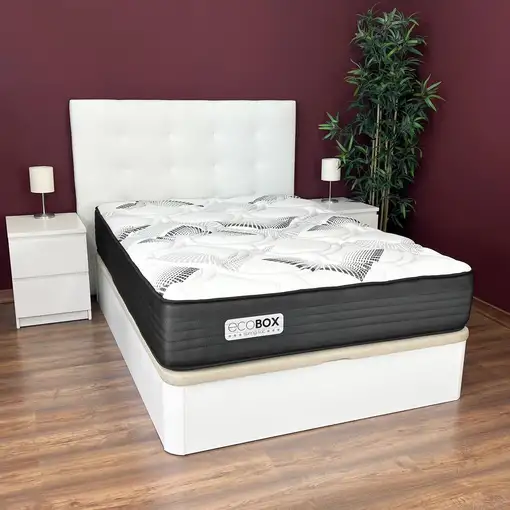 Colchón 140x180 Muelles Ensacados + Viscoelástica Eco Box Firmeza Media