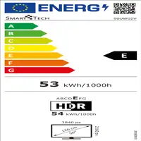 Smart-Tech 50UW02V Televisor 127 cm (50") 4K Ultra HD Smart TV Wifi Negro 260 cd /