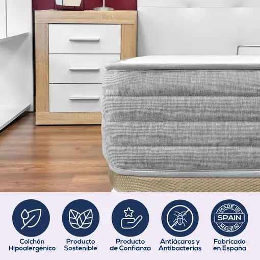 Colchón 150x190 Viscoelástico Nora | Incluye 2 Almohadas Gratis