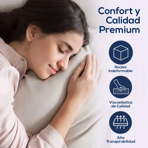 Colchón 150x190 Viscoelástico Nora | Incluye 2 Almohadas Gratis