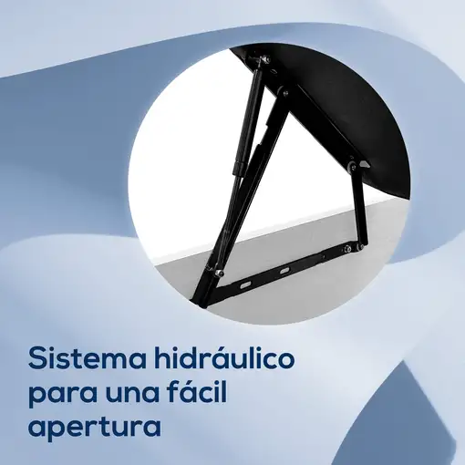 Canapé Abatible Apertura Lateral 90x200, Gran Capacidad, Montaje Incluido, Polar