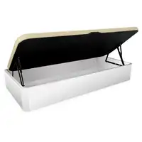 Canapé Abatible Apertura Lateral 90x190, Gran Capacidad, Montaje Incluido, Blanco