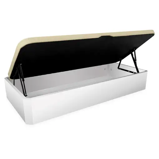 Canapé Abatible Apertura Lateral 90x190, Gran Capacidad, Montaje Incluido, Blanco Canapé Abatible Apertura Lateral 90x190, Gran Capacidad, Montaje Incluido, Blanco