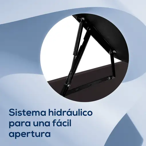 Canapé Abatible Apertura Lateral 105x200, Gran Capacidad, Montaje Incluido, Wengué