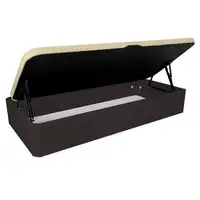 Canapé Abatible Apertura Lateral 90x200, Gran Capacidad, Montaje Incluido, Wengué